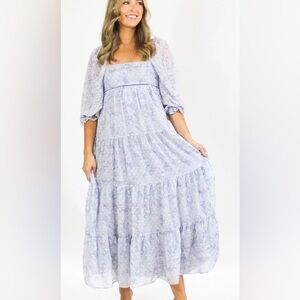 Morning lavender floral dress